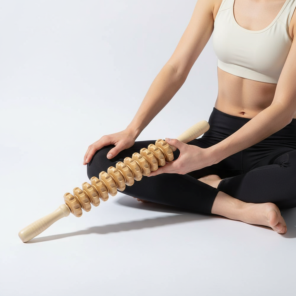 Gebogener Holz-Körperroller für Massage und Entspannung