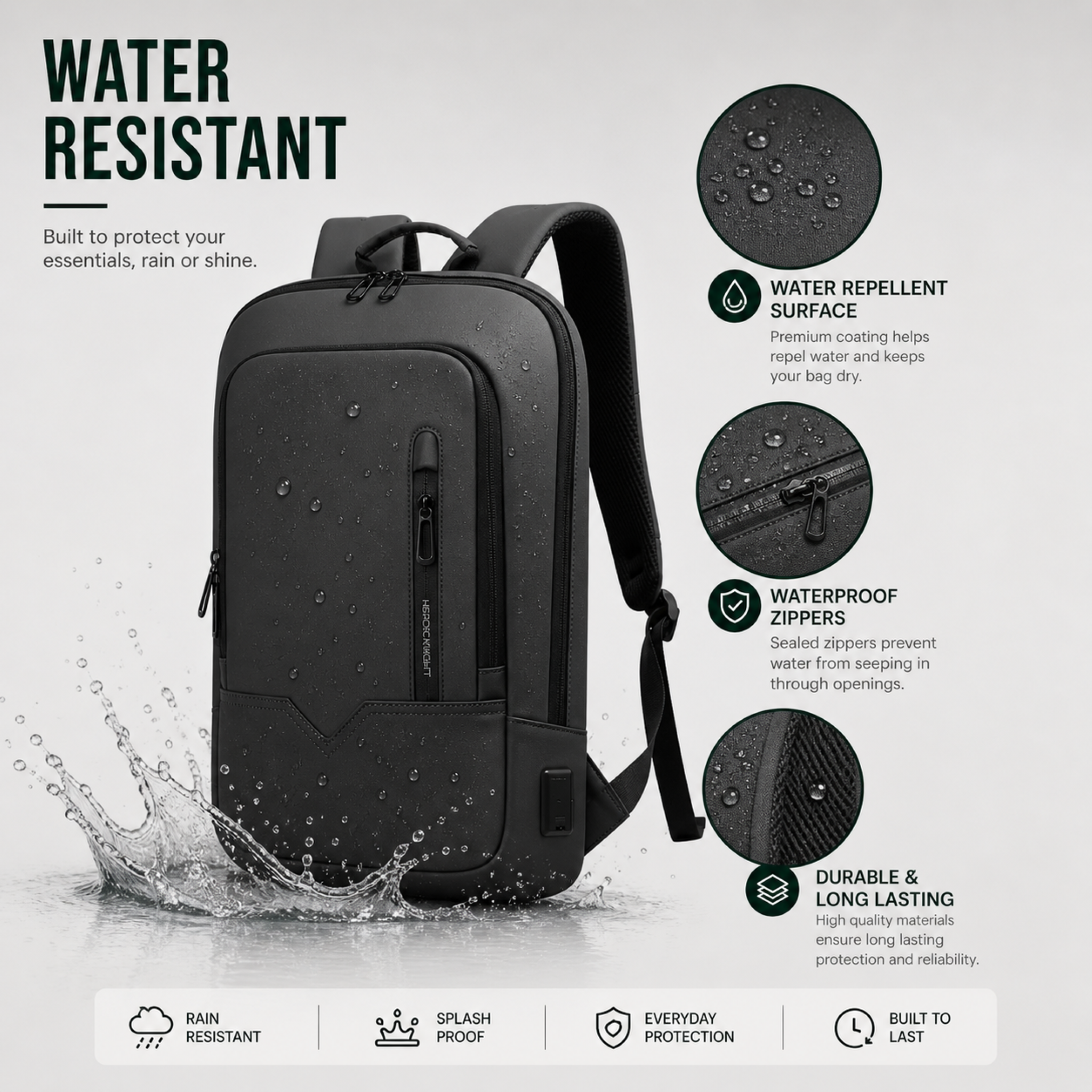Nordspur | Slate Pendler-Rucksack