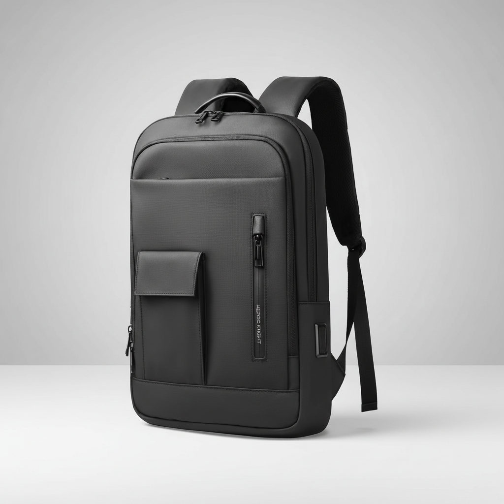 Laptop-Rucksack wasserdicht mit USB-Ladeanschluss und gepolstertem Fach