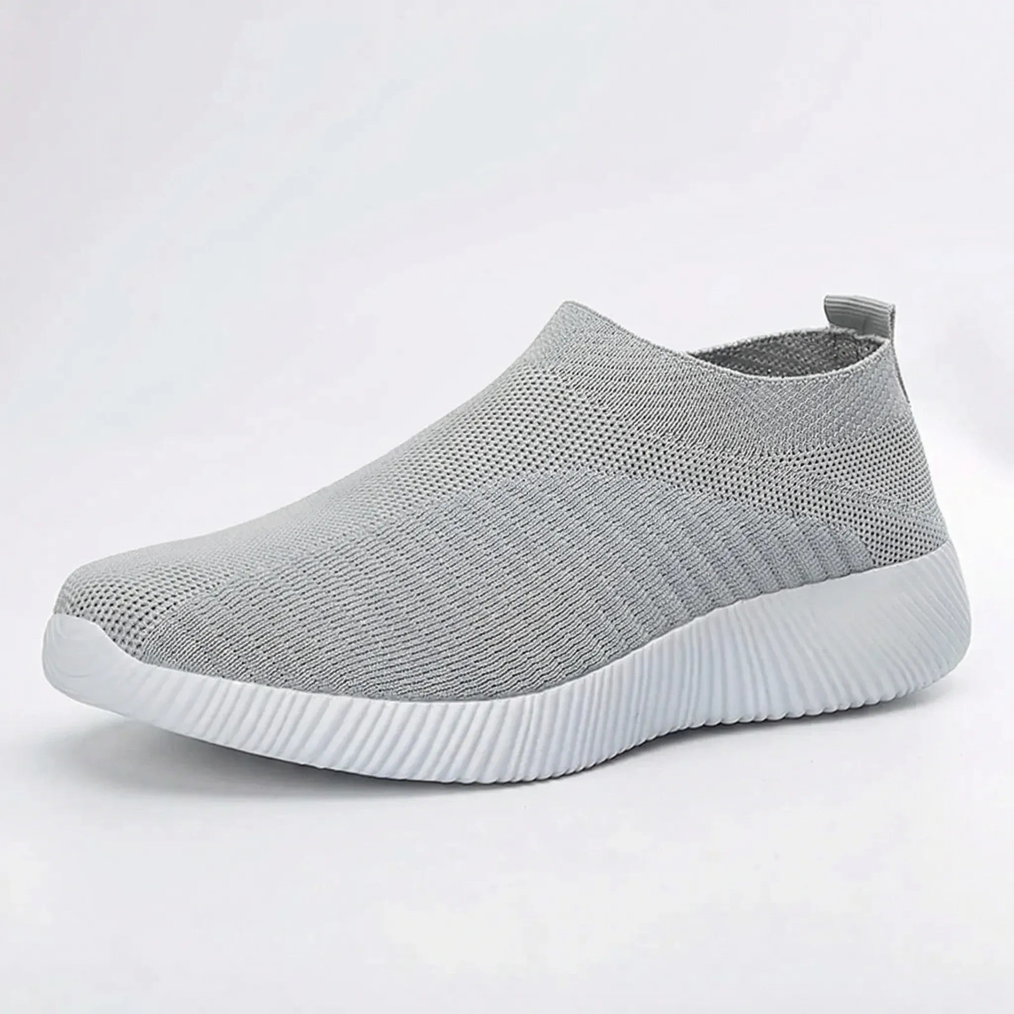 Damen Walkingschuhe Slip-On Stricknetz rutschfest leicht atmungsaktiv