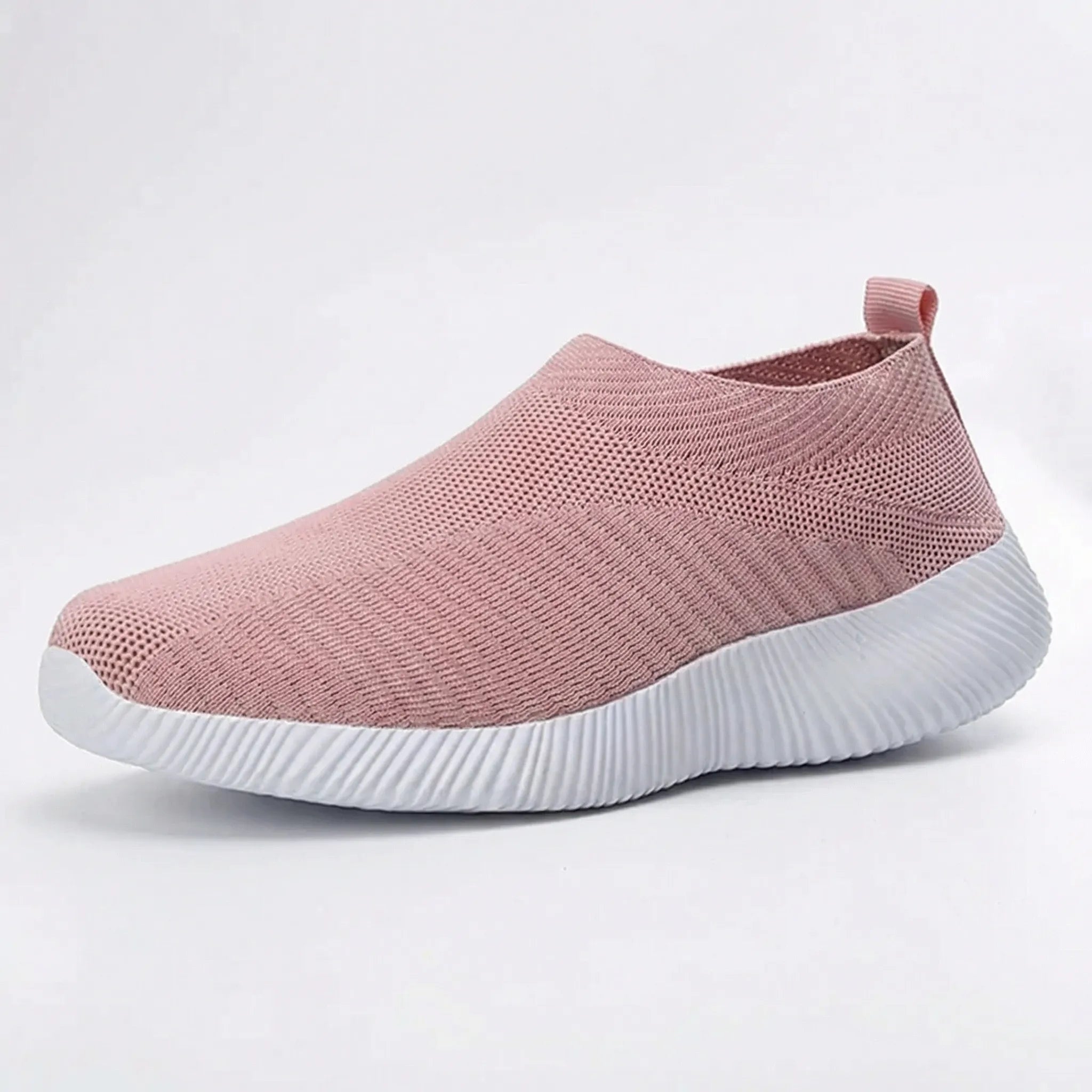Damen Walkingschuhe Slip-On Stricknetz rutschfest leicht atmungsaktiv