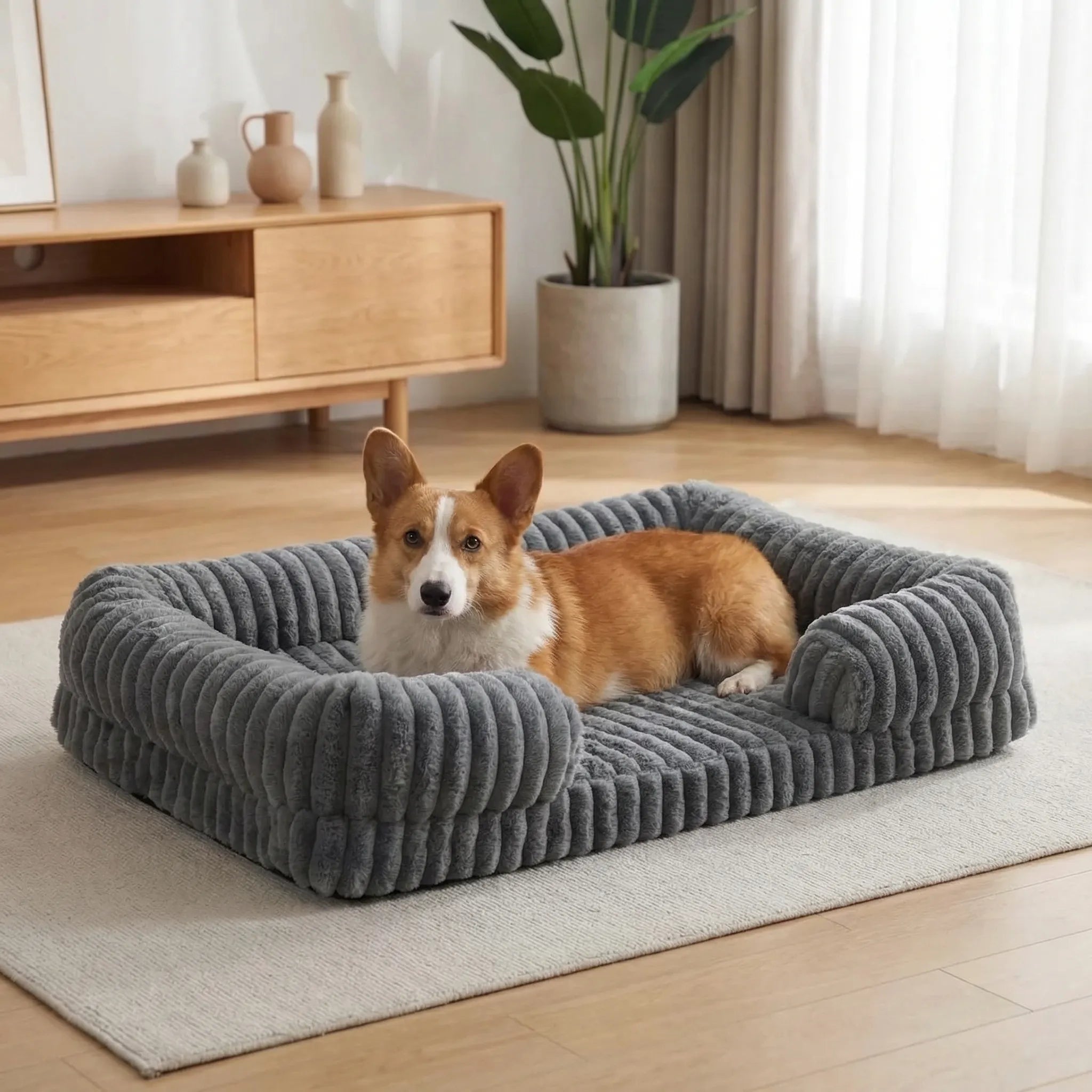 Orthopädisches Hundebett im Sofa-Stil mit Memory-Schaum und waschbarem Bezug