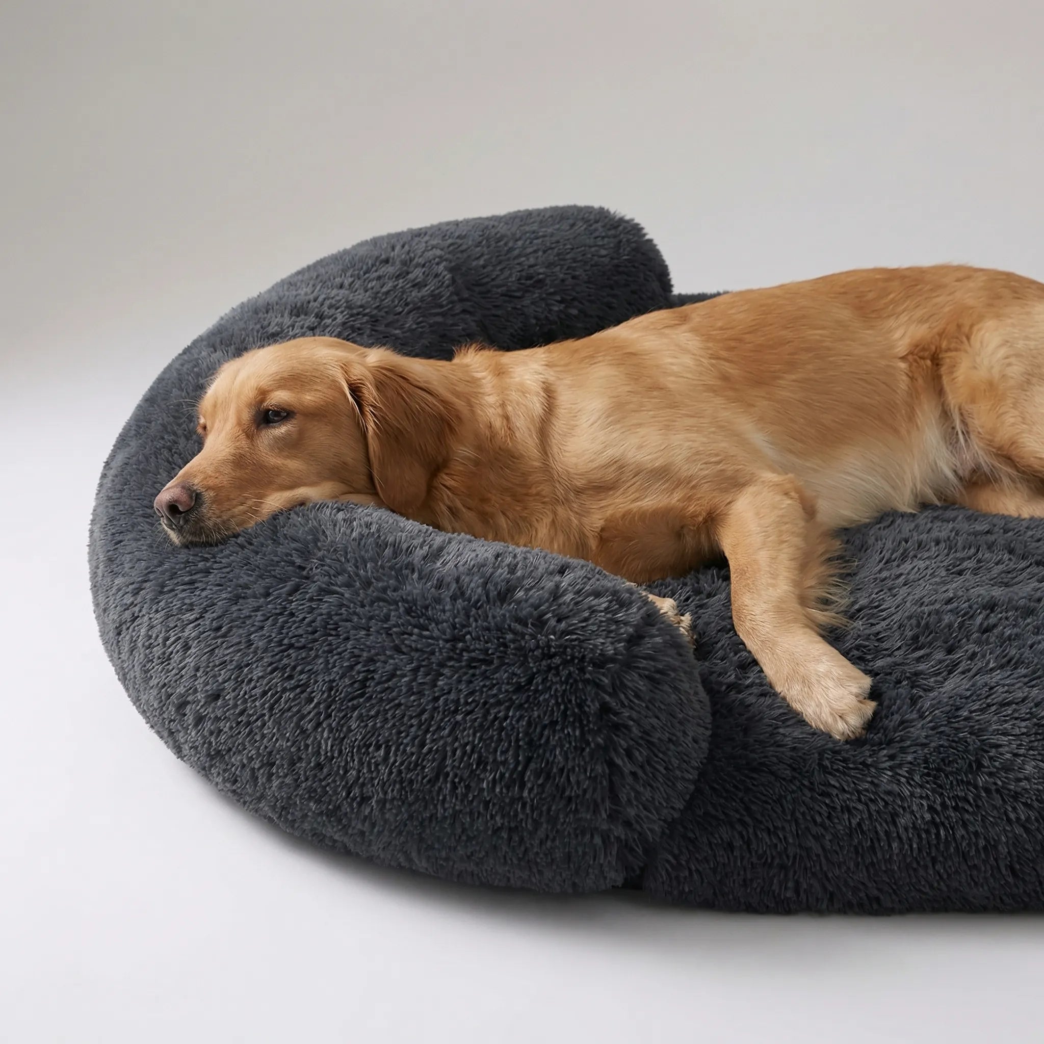 Orthopädisches Hundebett Eierkartonschaum plüschig waschbar für alle Rassen
