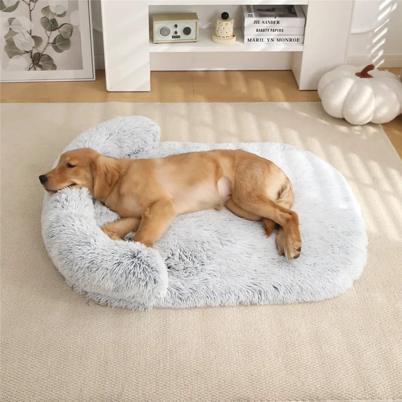 Orthopädisches Hundebett Eierkartonschaum plüschig waschbar für alle Rassen