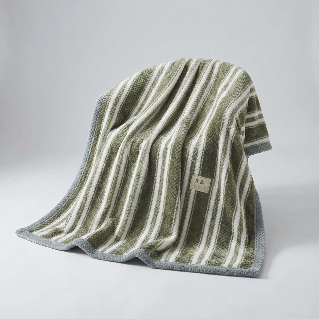 Gestrickte Wurfdecke Polyester Karomuster flauschig warm