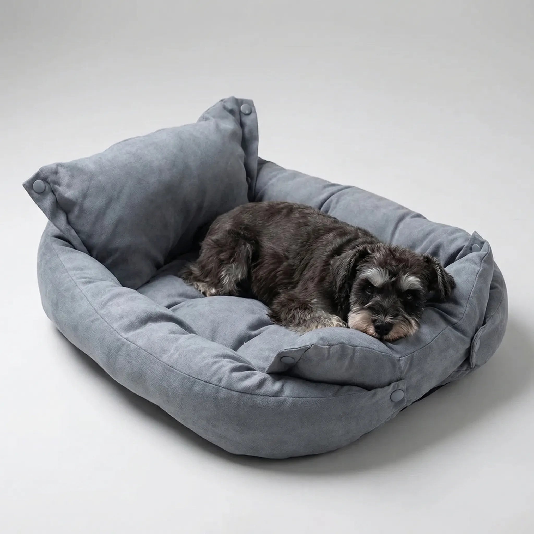 Umwandelbares Haustierbett Sofa für Hunde und Katzen, weich gepolstert, 3-in-1 Funktion
