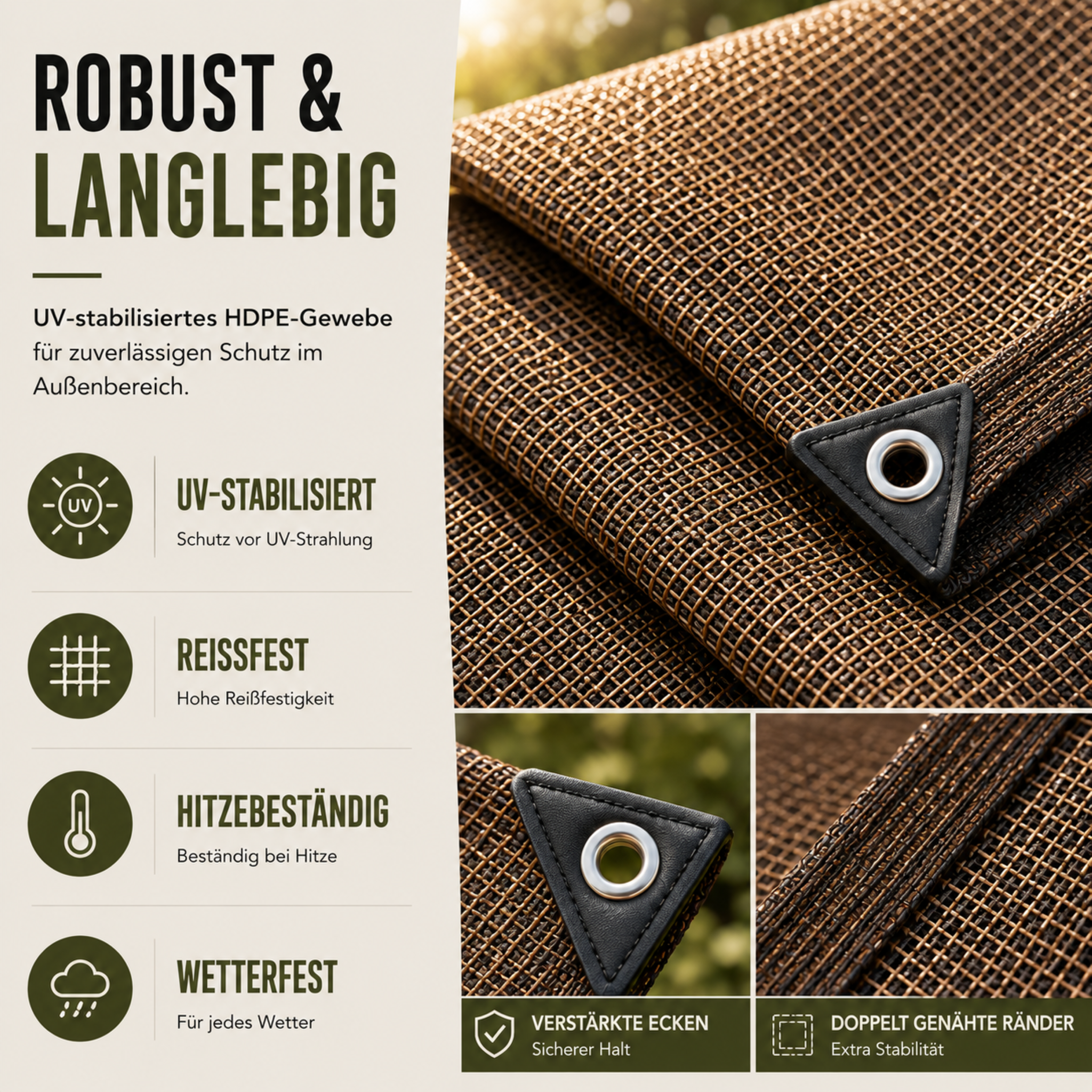 Nordspur | SolariMesh Outdoor-Sonnensegel