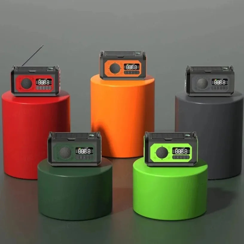 Notfallradio mit Taschenlampe, Powerbank und Solarladung