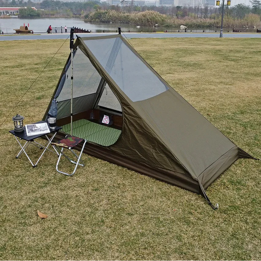 Ultraleichtes Ein-Personen-Zelt mit Mesh für Trekking und Camping
