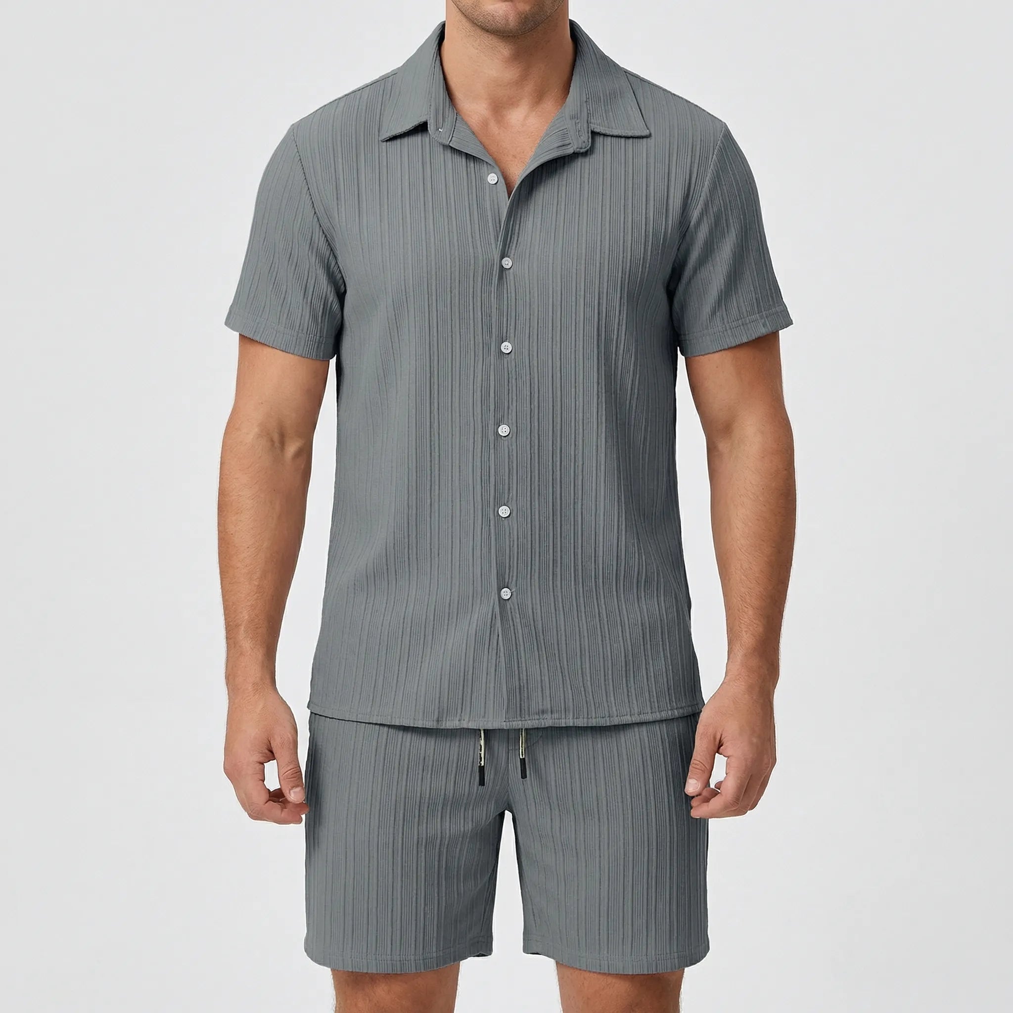 Herren Sommer Set Poloshirt Shorts atmungsaktiv leicht
