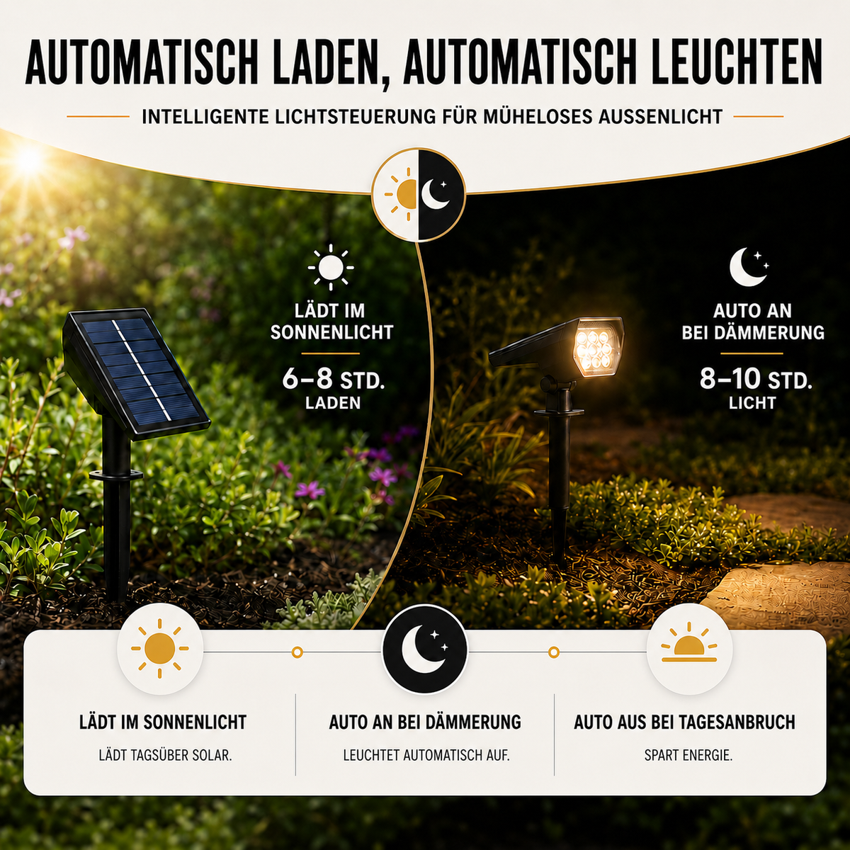 Nordspur | Soluxen Solarbetriebener Outdoor-Bodenstrahler