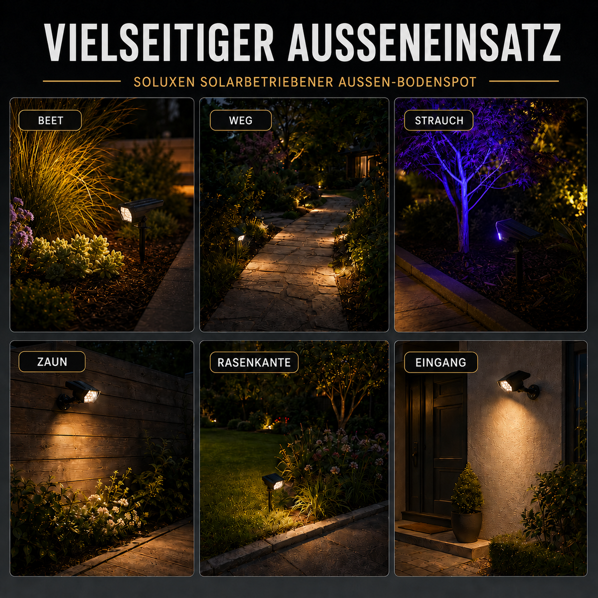 Nordspur | Soluxen Solarbetriebener Outdoor-Bodenstrahler