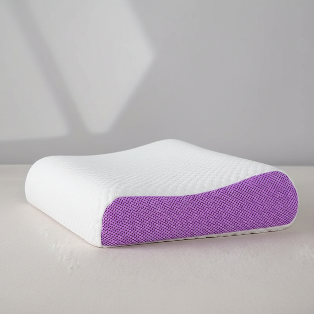 Ergonomisches Nackenstützkissen mit atmungsaktiver Schicht