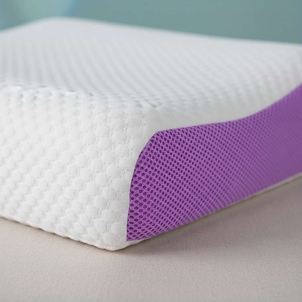 Ergonomisches Nackenstützkissen mit atmungsaktiver Schicht
