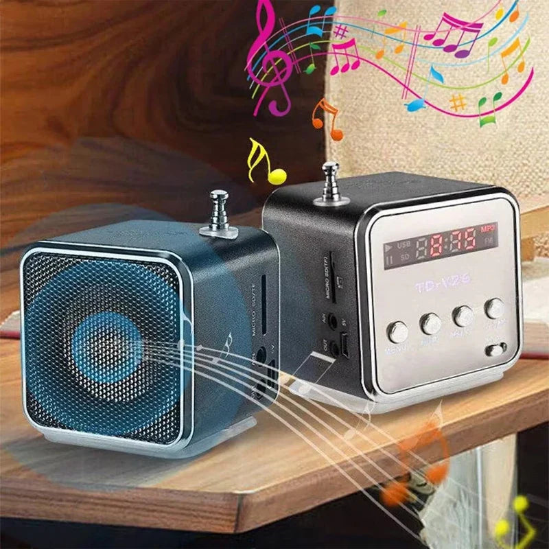 Tragbarer wiederaufladbarer Mini-Lautsprecher mit Bluetooth FM Radio
