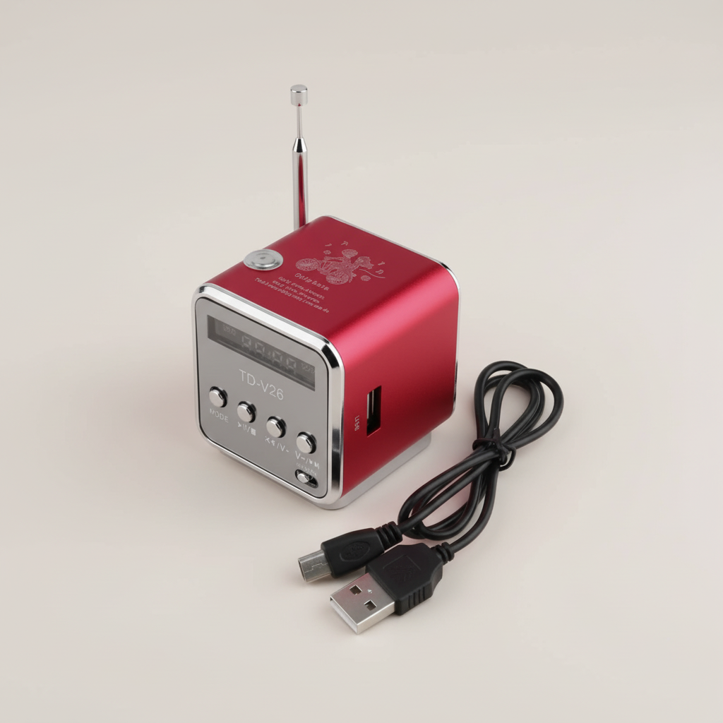 Tragbarer wiederaufladbarer Mini-Lautsprecher mit Bluetooth FM Radio