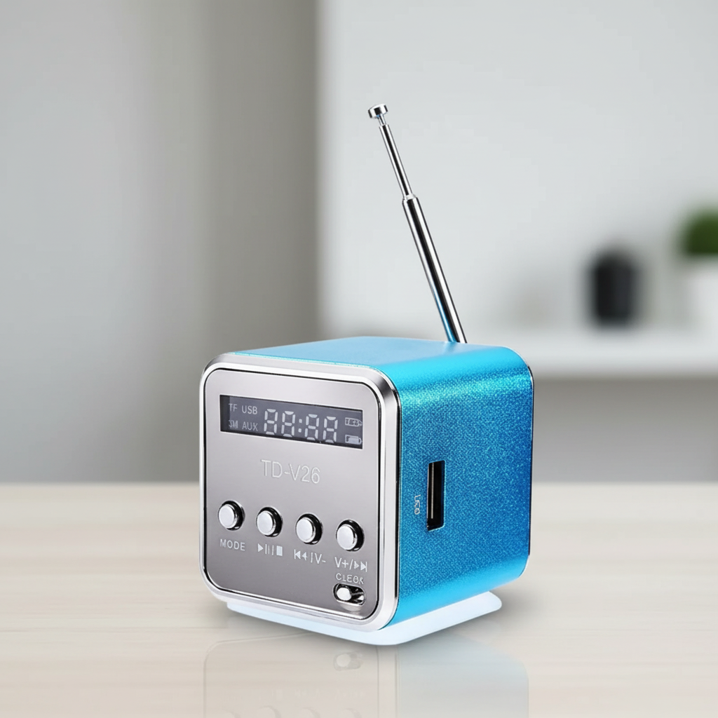 Tragbarer wiederaufladbarer Mini-Lautsprecher mit Bluetooth FM Radio