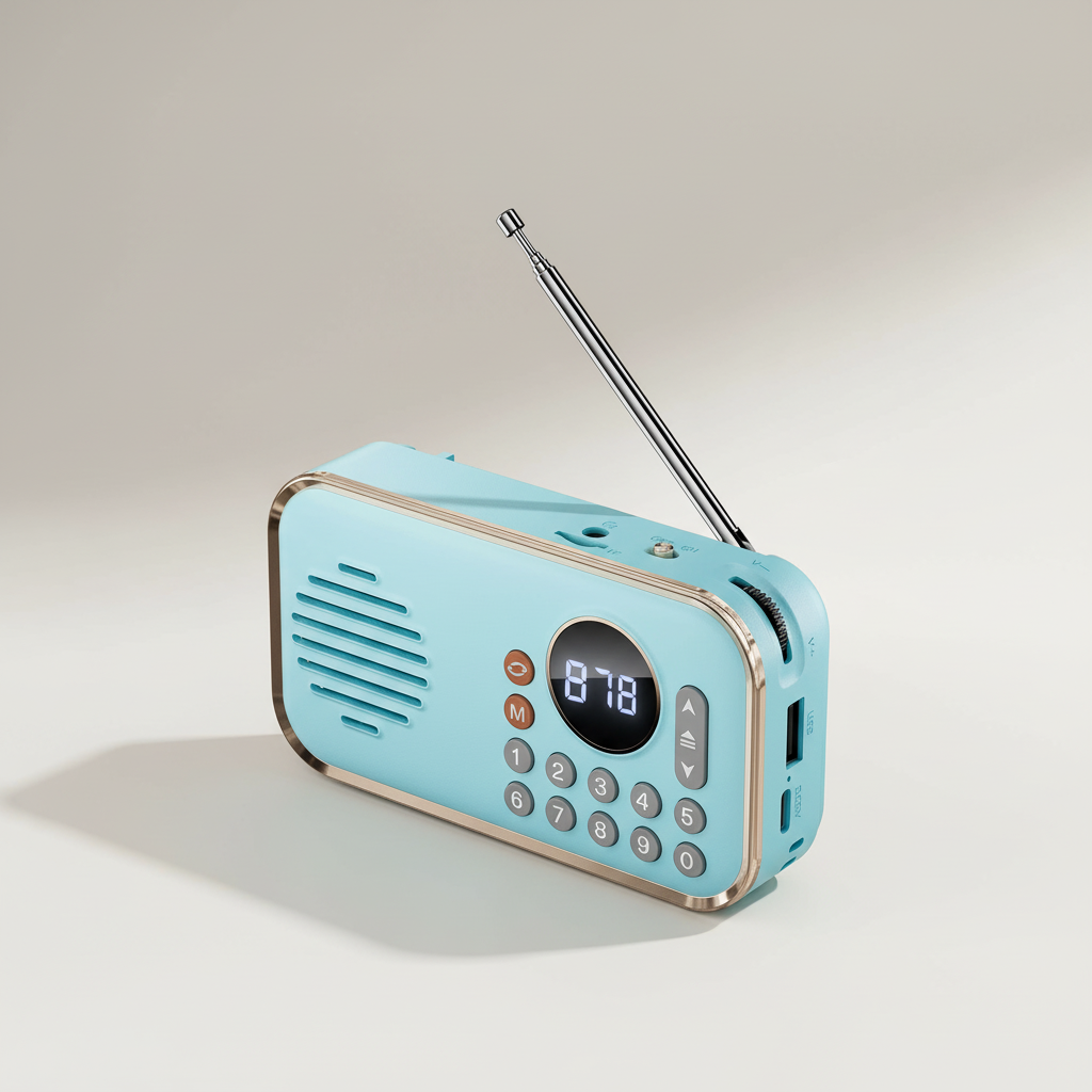 Tragbarer Bluetooth-Lautsprecher mit UKW-Radio und USB-Anschluss