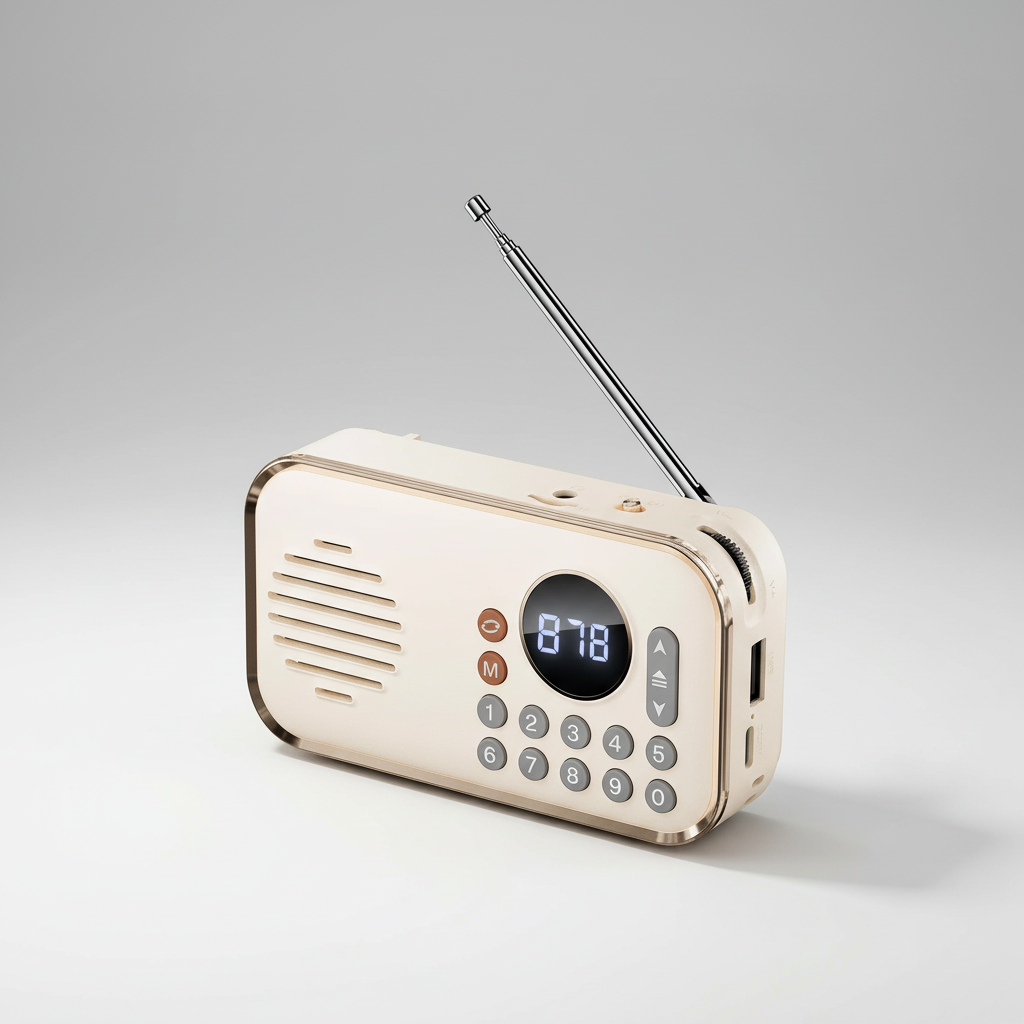 Tragbarer Bluetooth-Lautsprecher mit UKW-Radio und USB-Anschluss