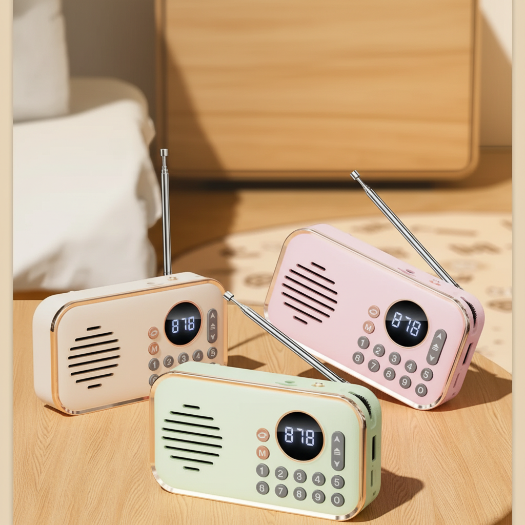 Tragbarer Bluetooth-Lautsprecher mit UKW-Radio und USB-Anschluss
