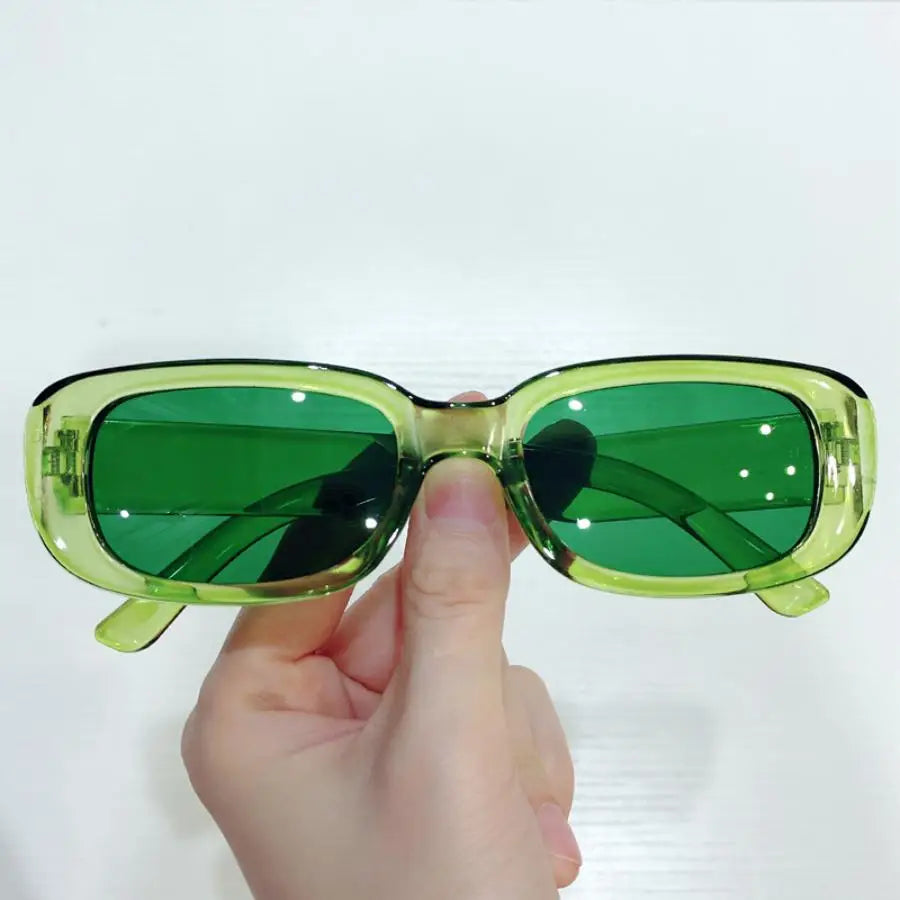 Retro Rechteck-Sonnenbrillen Set 56 Paare vintage Farbauswahl