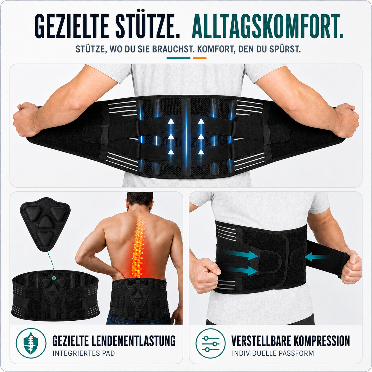 Nordspur | Spineforte Verstellbarer Lendenwirbelstützgurt