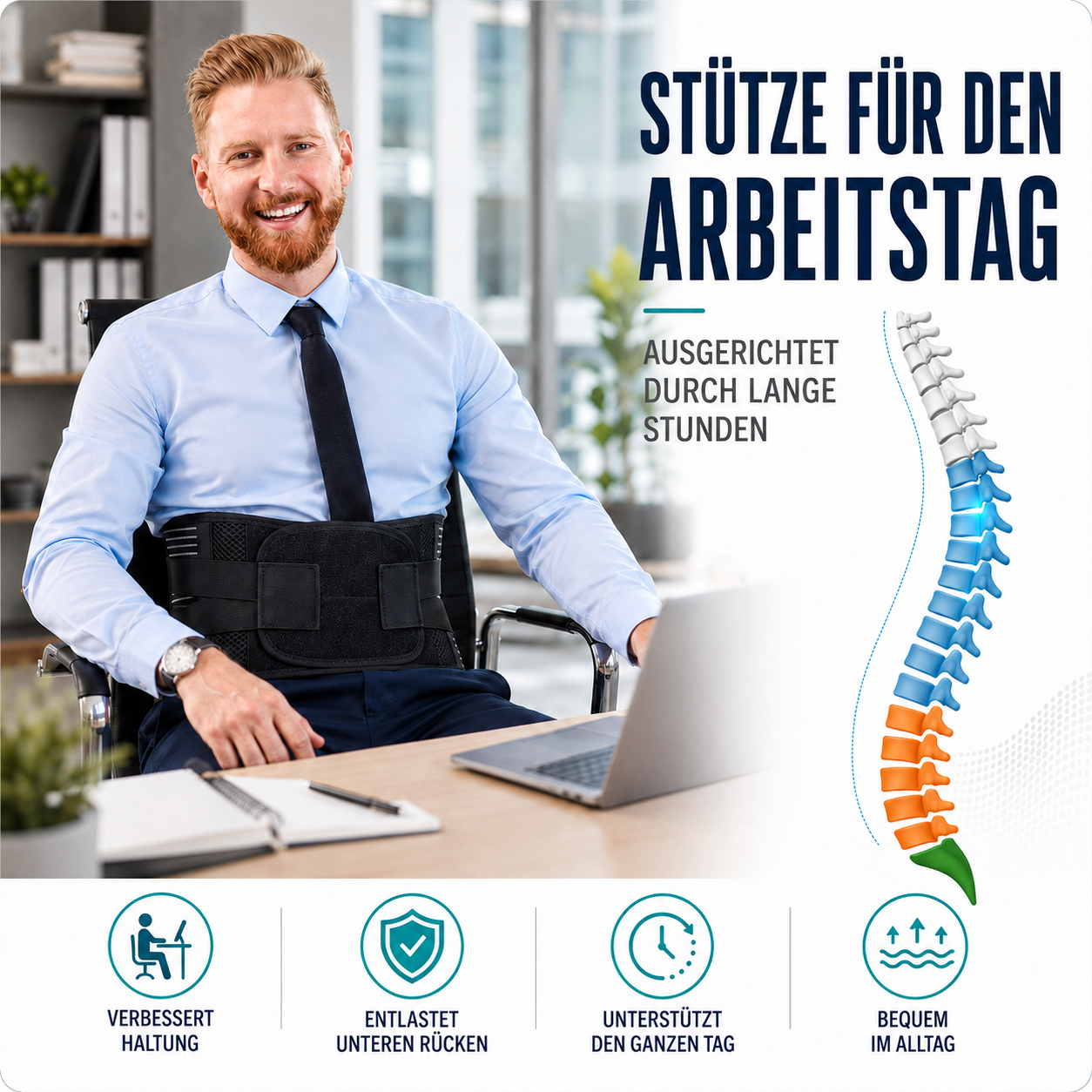 Nordspur | Spineforte Verstellbarer Lendenwirbelstützgurt