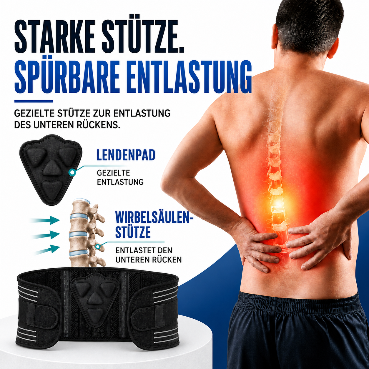 Nordspur | Spineforte Verstellbarer Lendenwirbelstützgurt