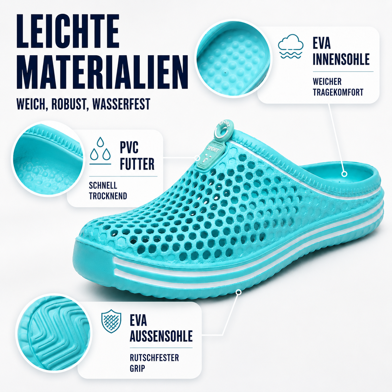 Nordspur | Splashco Hollow-Out Slip-On Wasser-Sandale