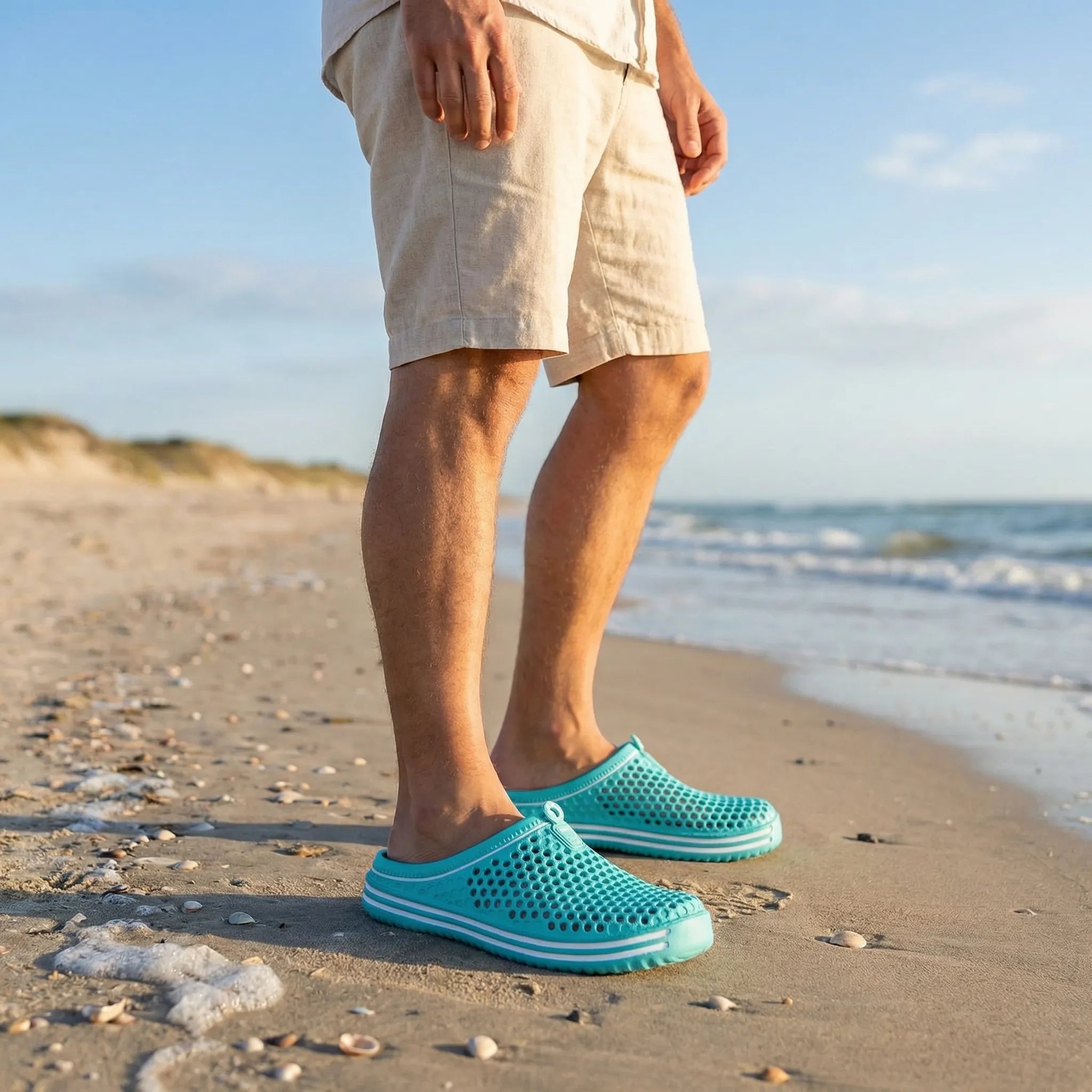 Wasser-Sandale Slip-On perforiertes Design schnelltrocknend