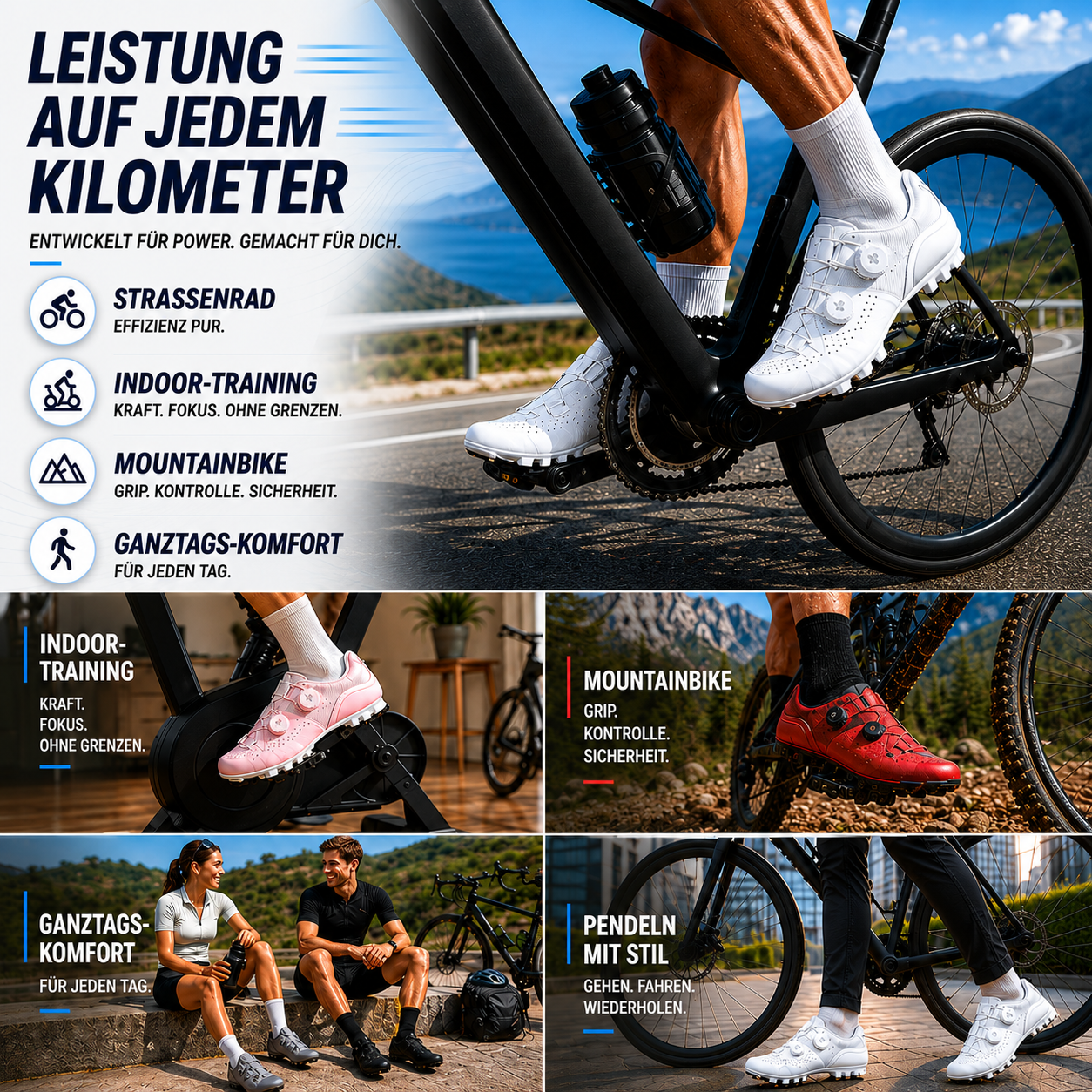 Nordspur | Sprintlock Selbstsperrend SPD Rennrad-Schuh