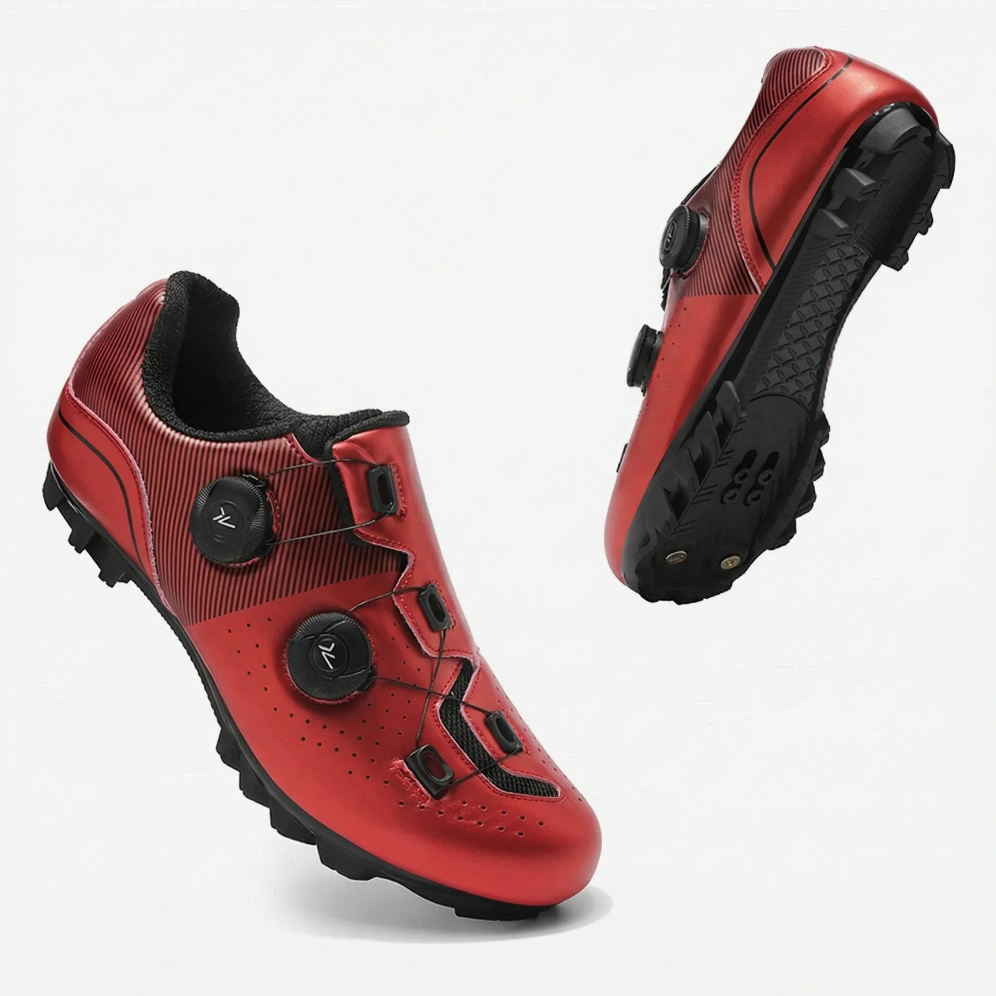Rennrad-Schuh SPD-kompatibel atmungsaktiv Drehschnallen-Verschluss