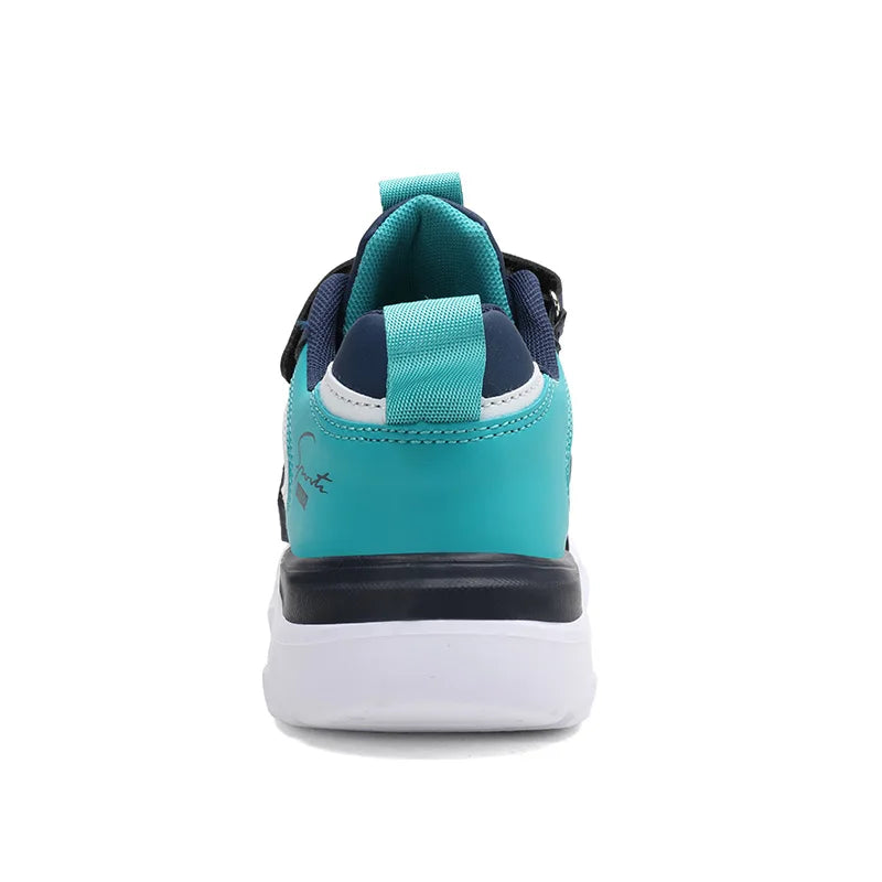 Jungen-Sportschuhe atmungsaktiv Klettverschluss gepolsterte Sohle