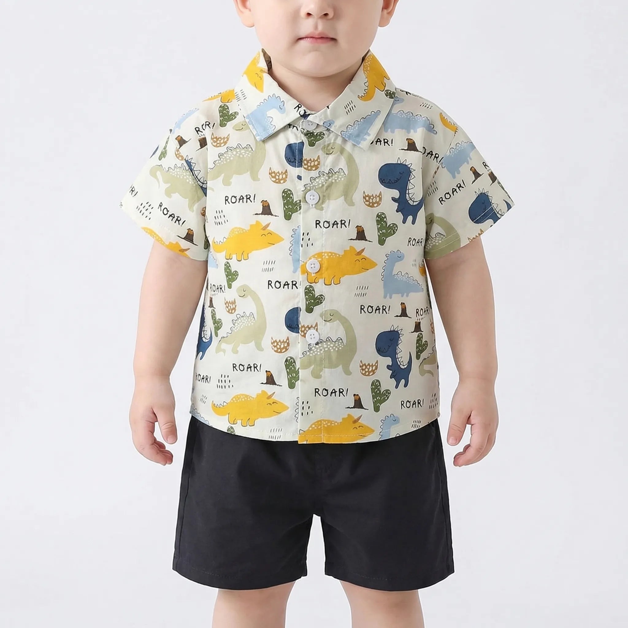 Baby Sommer Set Jungen T-Shirt Shorts Cartoon Print atmungsaktiv