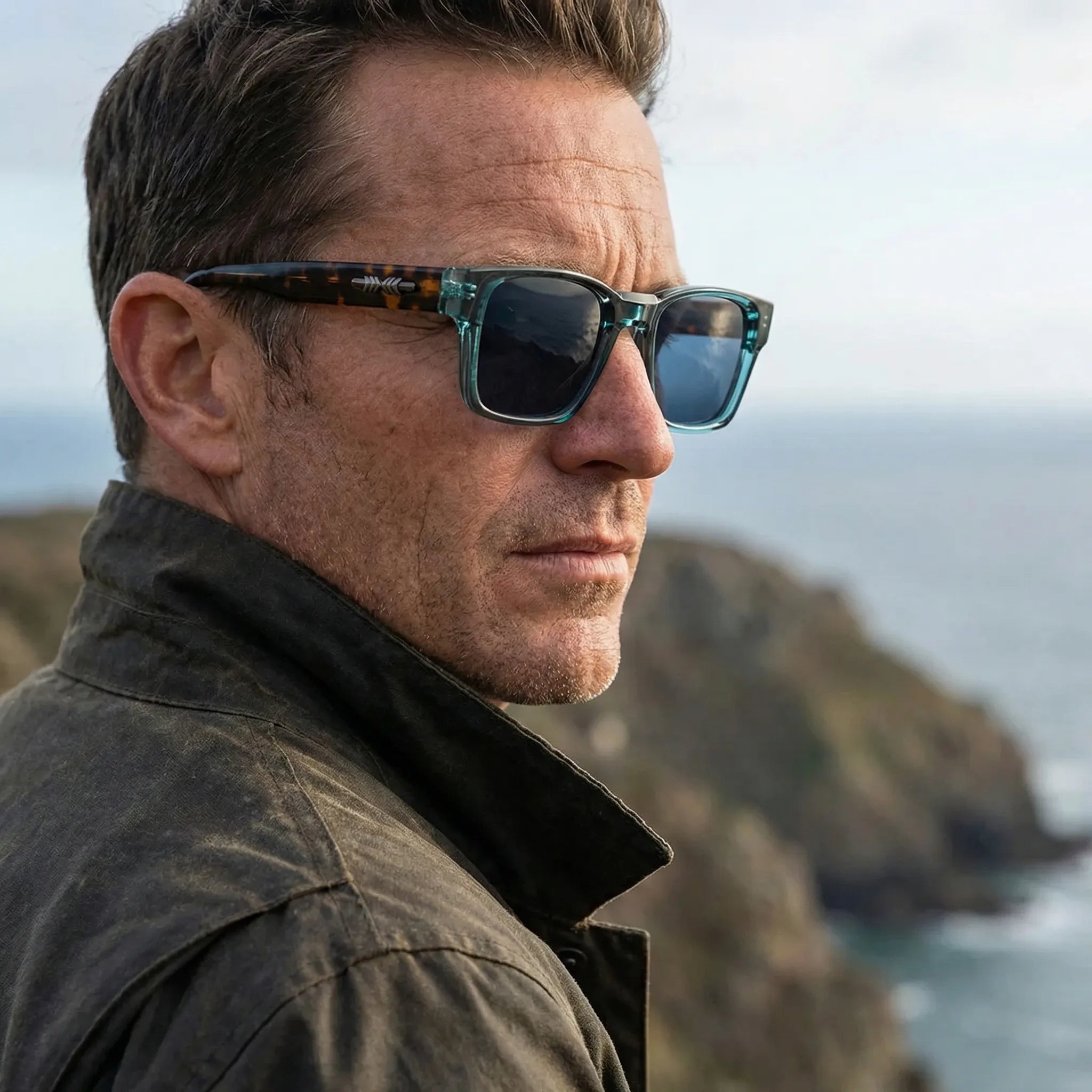 Eckige Sonnenbrille polarisiert Outdoor UV400-Schutz