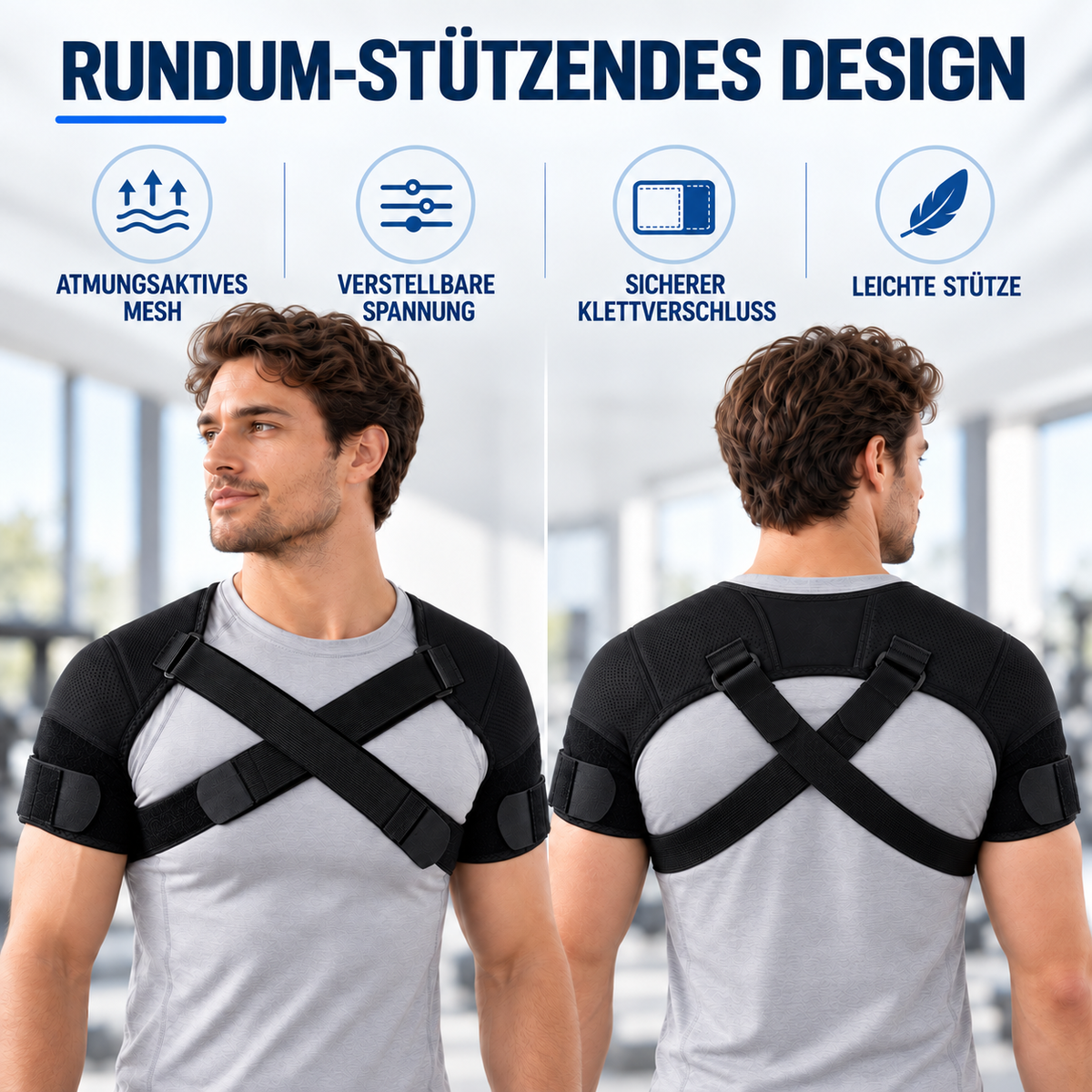 Nordspur | StabiliXen Verstellbare Schulterstützung mit Kreuzriemen