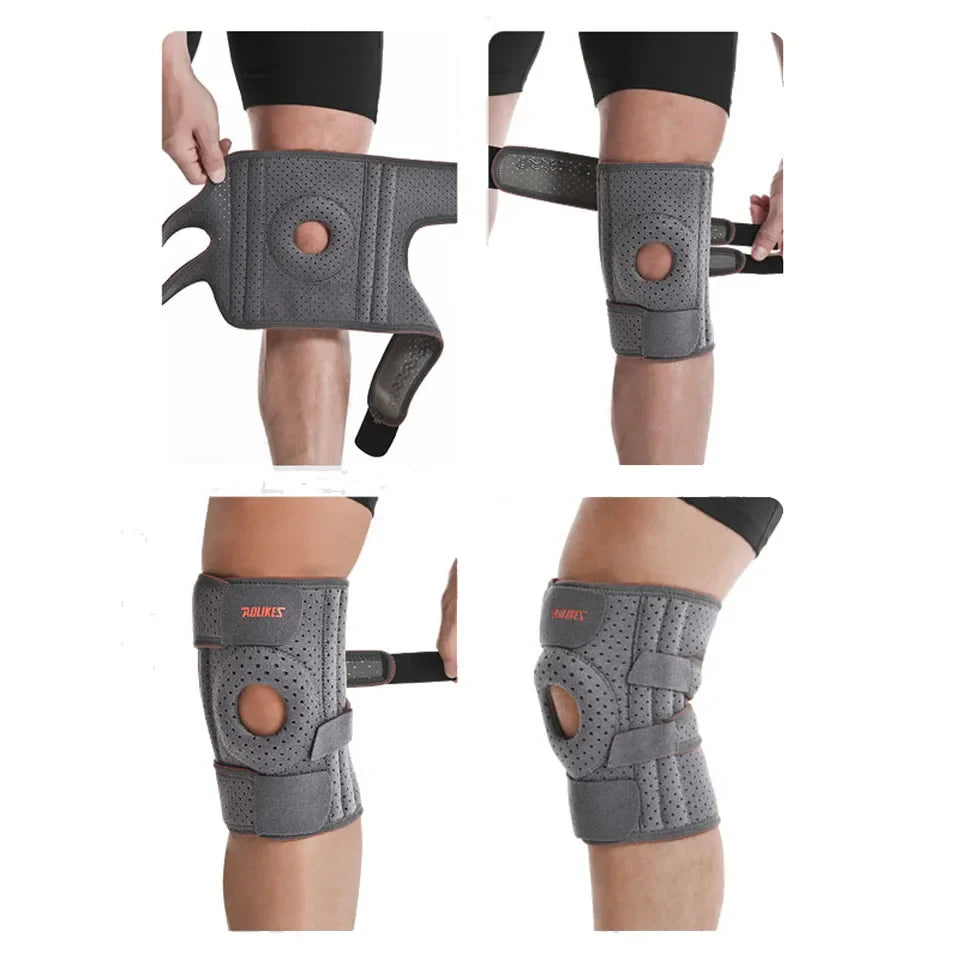 Kniebandage mit Patella-Stütze und Seitenstabilisatoren für Sport und Alltag