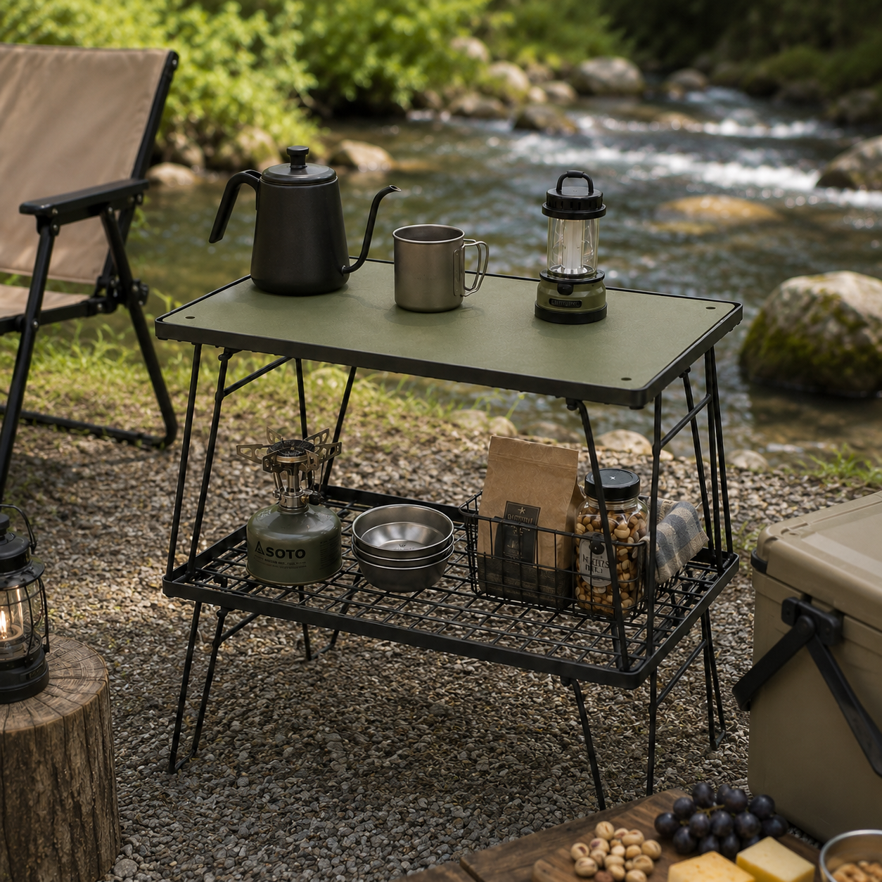 Nordspur | Stackly Klappbarer Stapelbarer Outdoor-Campingtisch