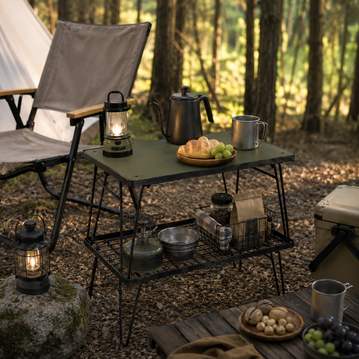 Nordspur | Stackly Klappbarer Stapelbarer Outdoor-Campingtisch