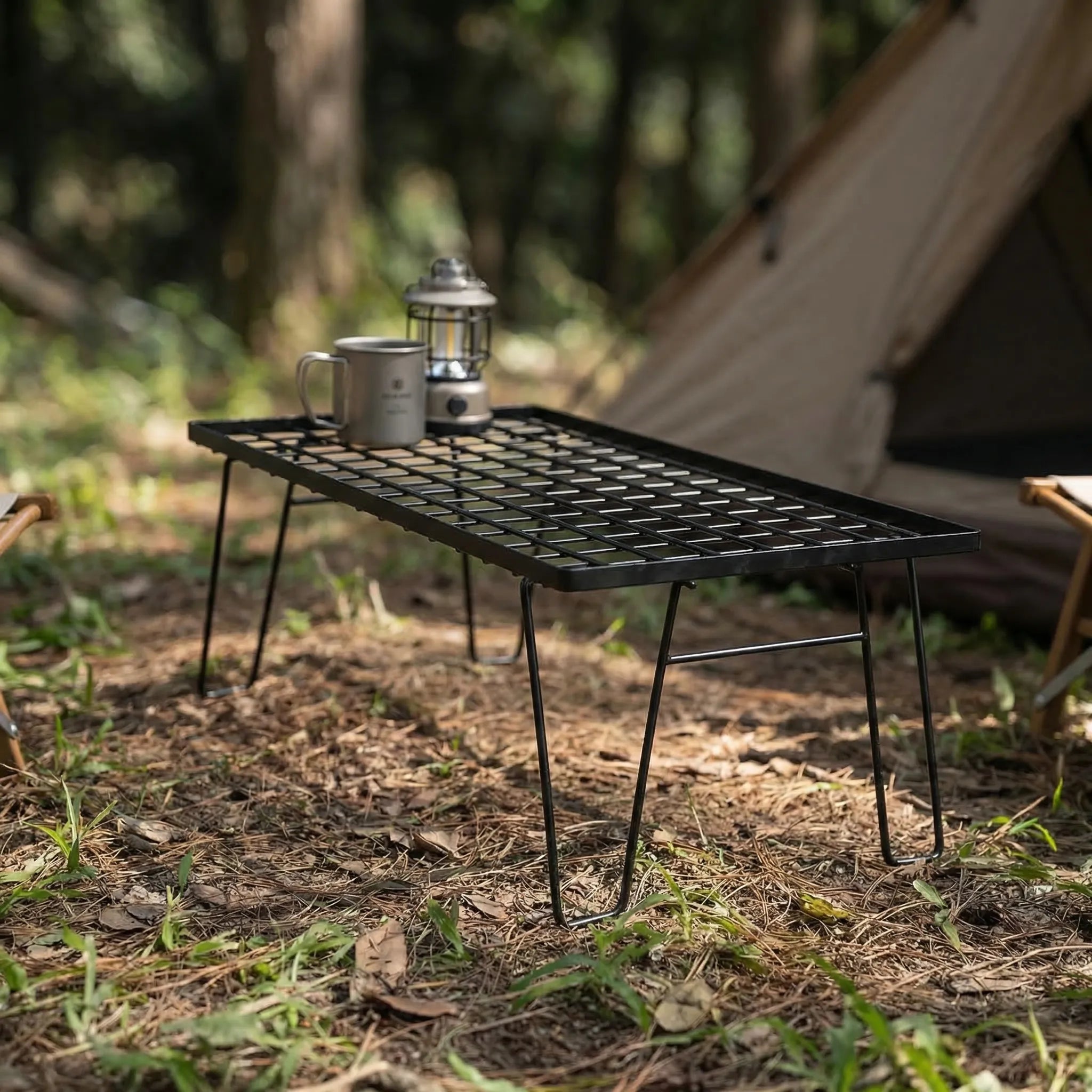 Klappbarer Campingtisch stapelbar Outdoor Eisendraht