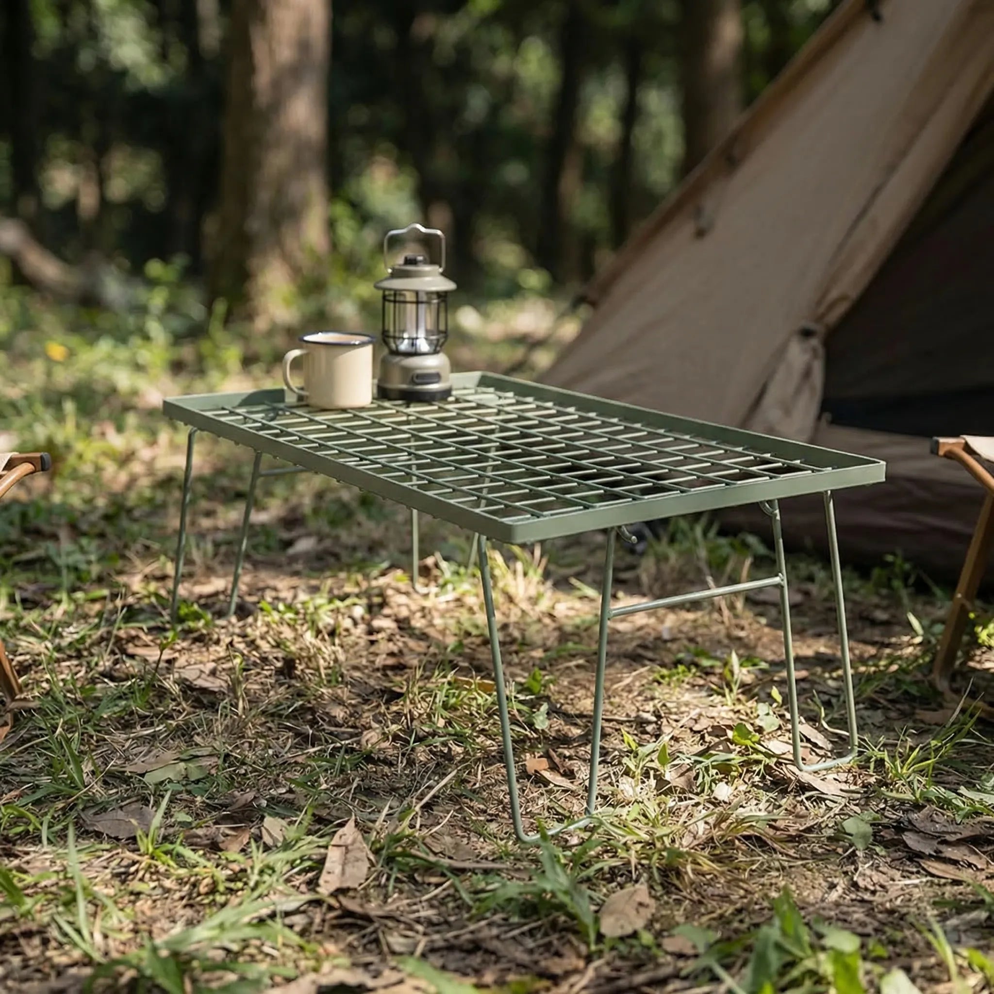 Klappbarer Campingtisch stapelbar Outdoor Eisendraht