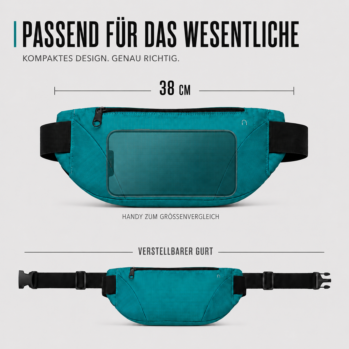 Nordspur | StrideLume Leichte Wasserdichte Gürteltasche