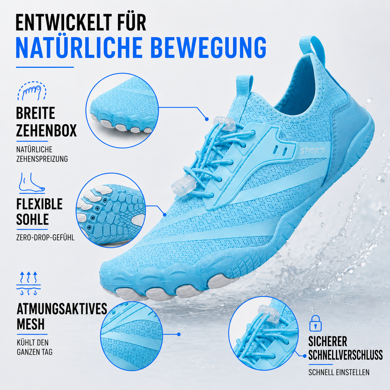 Nordspur | Strideox Unisex Barfußsohle Sportschuh