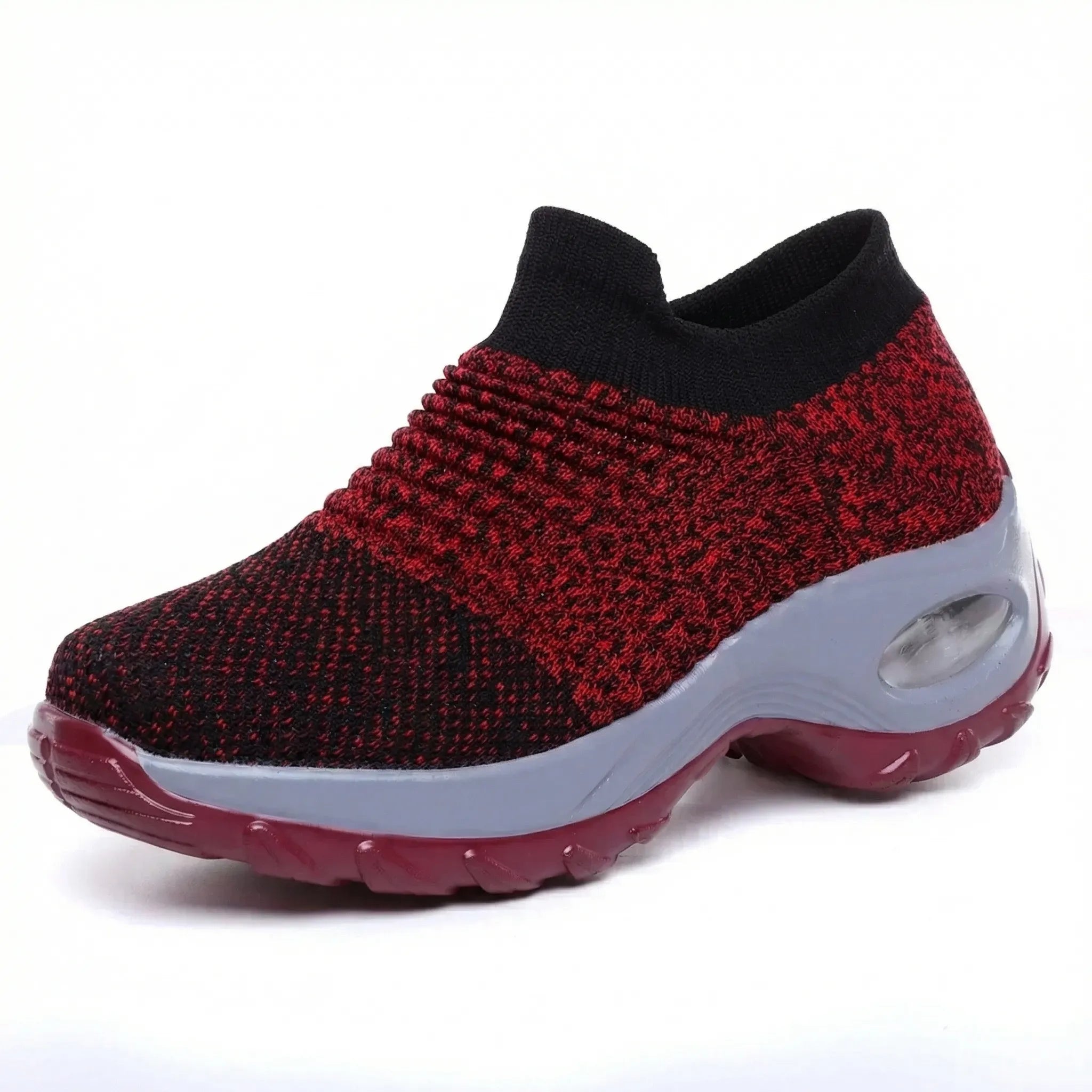 Damen-Slip-On-Trainer mit gepolsterter Plattformsohle und atmungsaktivem Mesh