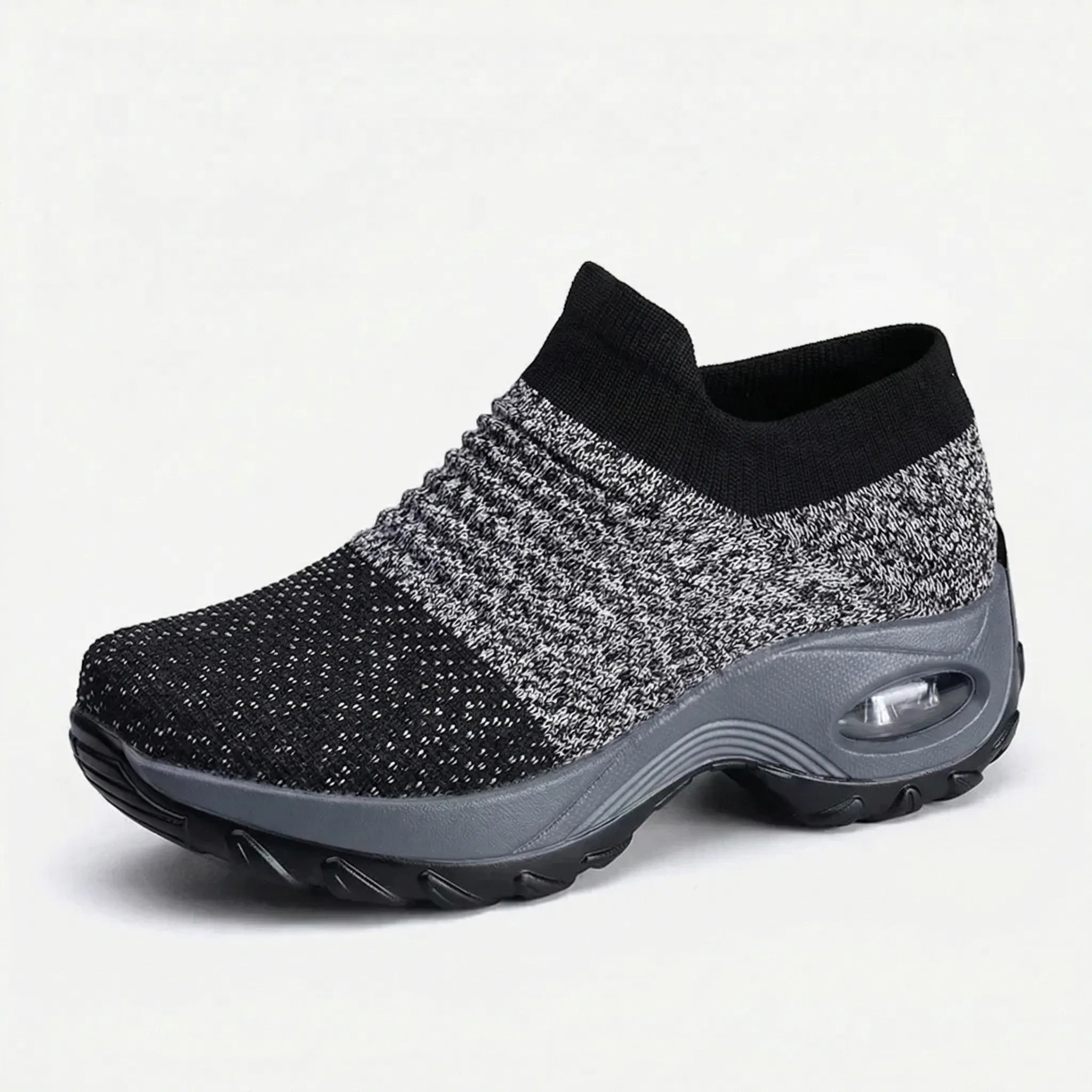 Damen-Slip-On-Trainer mit gepolsterter Plattformsohle und atmungsaktivem Mesh