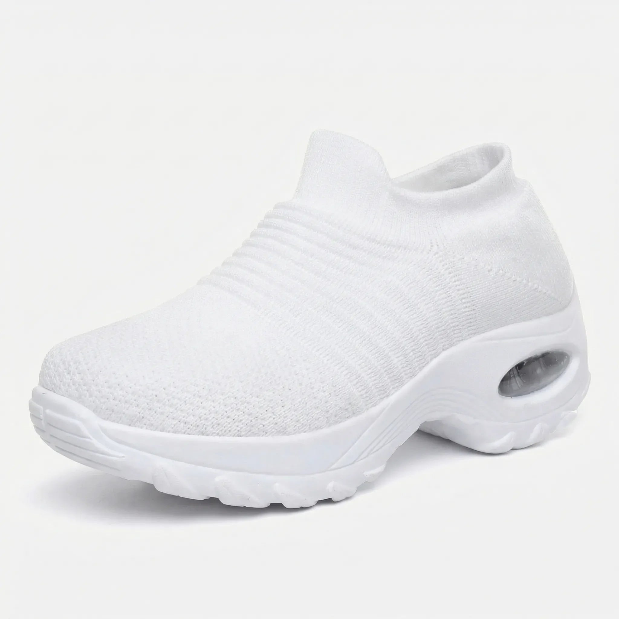 Damen-Slip-On-Trainer mit gepolsterter Plattformsohle und atmungsaktivem Mesh