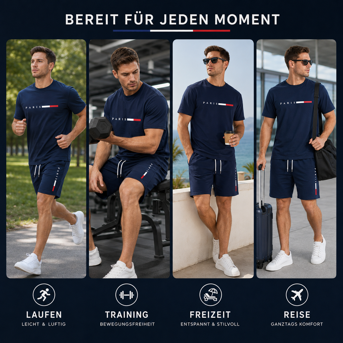 Nordspur | Strydex Kurzarm-Crew-Neck-Trainingsanzug-Set