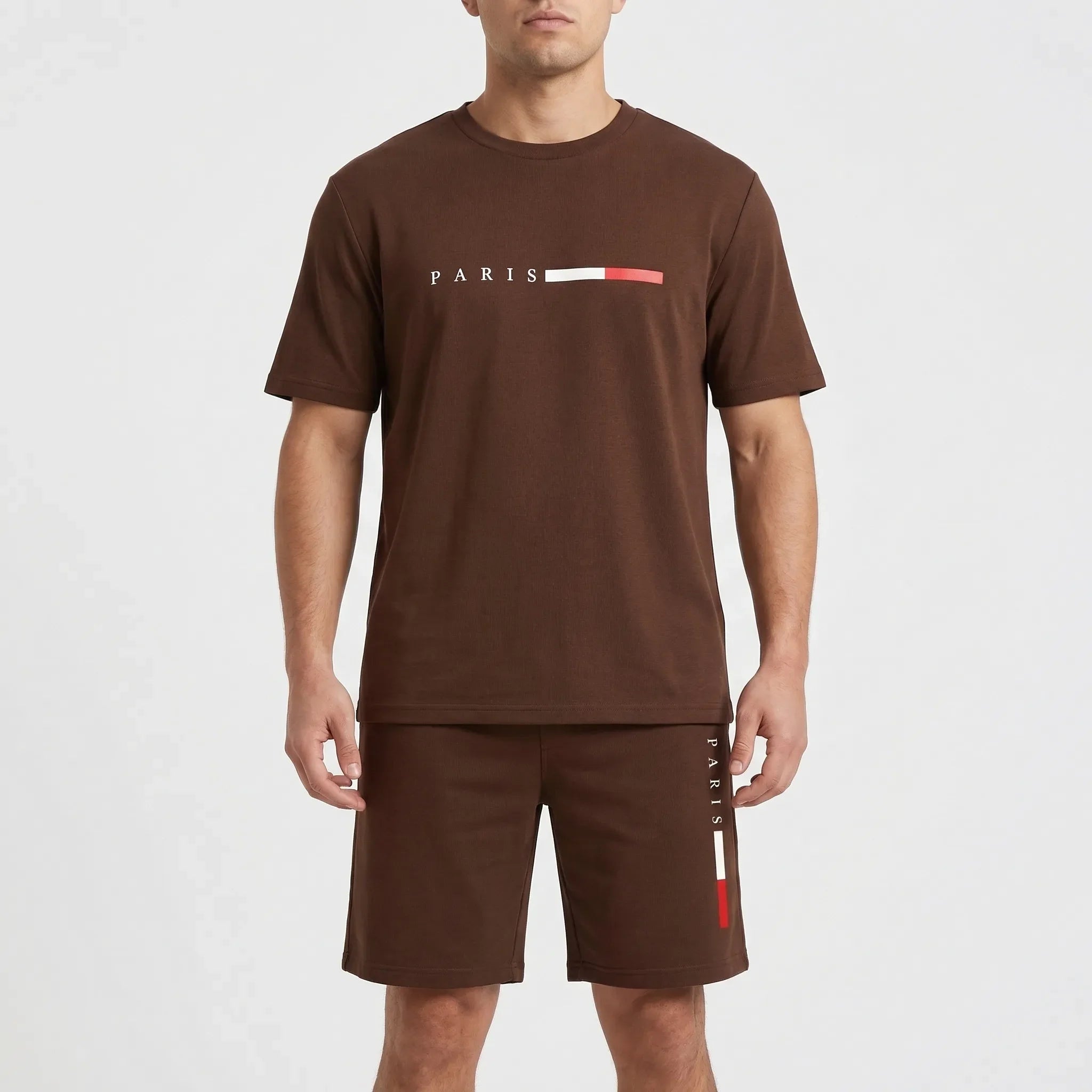 Herren-Trainingsanzug mit Kurzarm und Mesh-Struktur, atmungsaktiv