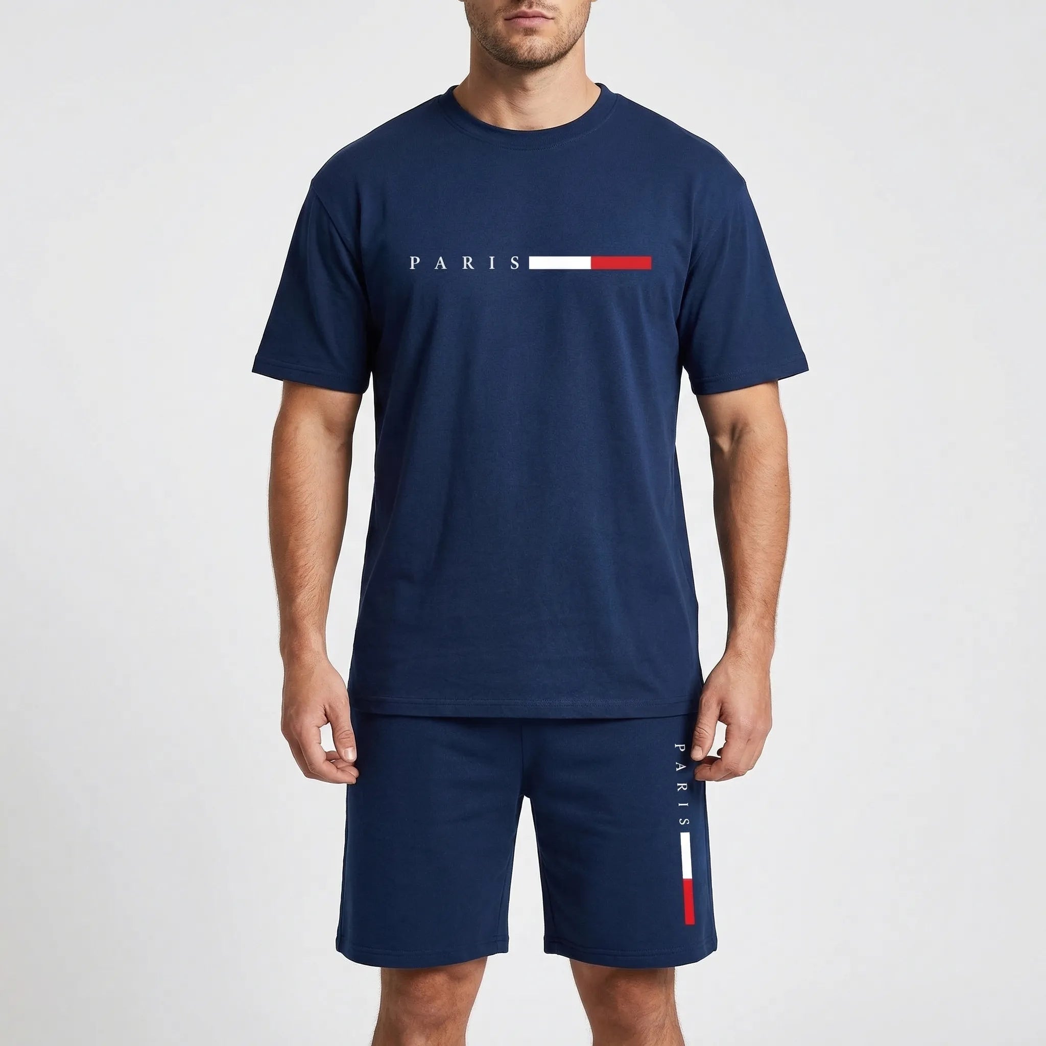 Herren-Trainingsanzug mit Kurzarm und Mesh-Struktur, atmungsaktiv