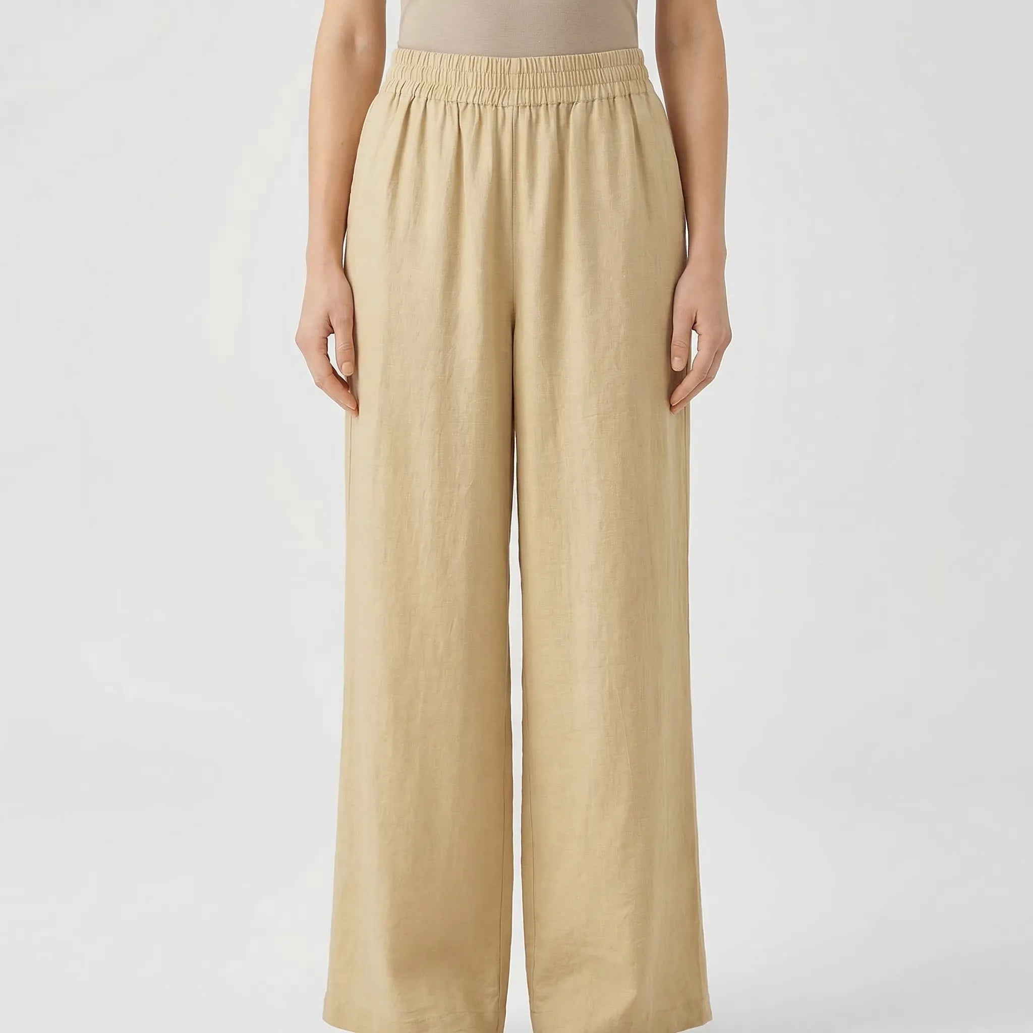 Damen Zweiteiler Set Hemd mit Gürtel und Hose mit weitem Bein